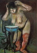 Nudo, 1985, olio su tela, cm 100x70, esposta all’Expo di Bari (1986), Napoli, collezione Verio